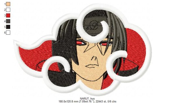 Uchiha Itachi Embroidery Design File Naruto Anime Embroidery Design Machine Design Pes Dst. Nike Itachi embroidery