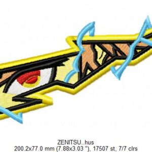 Zenitsu Eyes nike embroidery design, Kimetsu no Yaiba embroidery, Nike design, Embroidery file, digital download